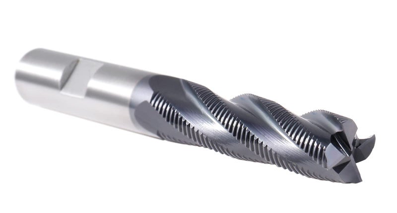 Accusize Industrial Tools 1/2'' Fine Tooth M42 8% Cobalt Tialn Roughing End Mill, 1/2'' Shk Dia, 2'' Flute Length, 4'' Oal, 4 Flute, 1104-0120 - Image 4